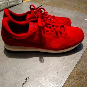 Nike red suade pegasus